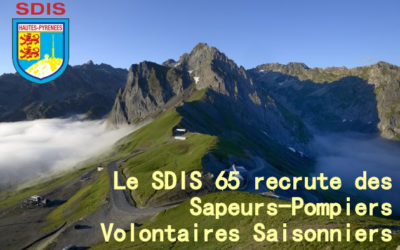 Le SDIS 65 recrute des Sapeurs-Pompiers Volontaires Saisonniers 